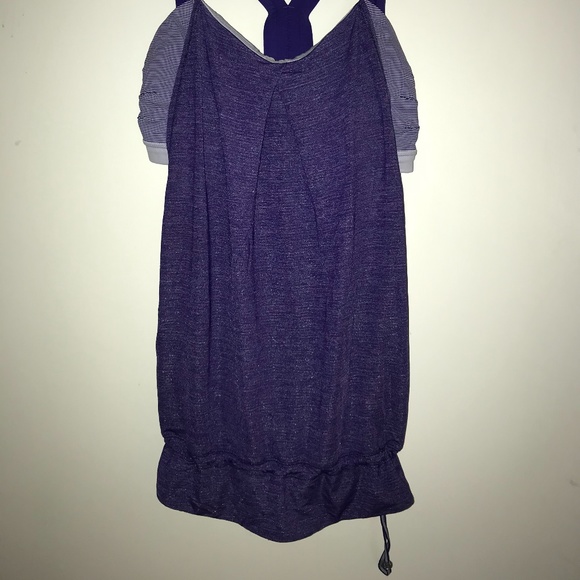 Purple Lululemon Athletic Tank  w/ Sports Bra - Picture 2 of 6
